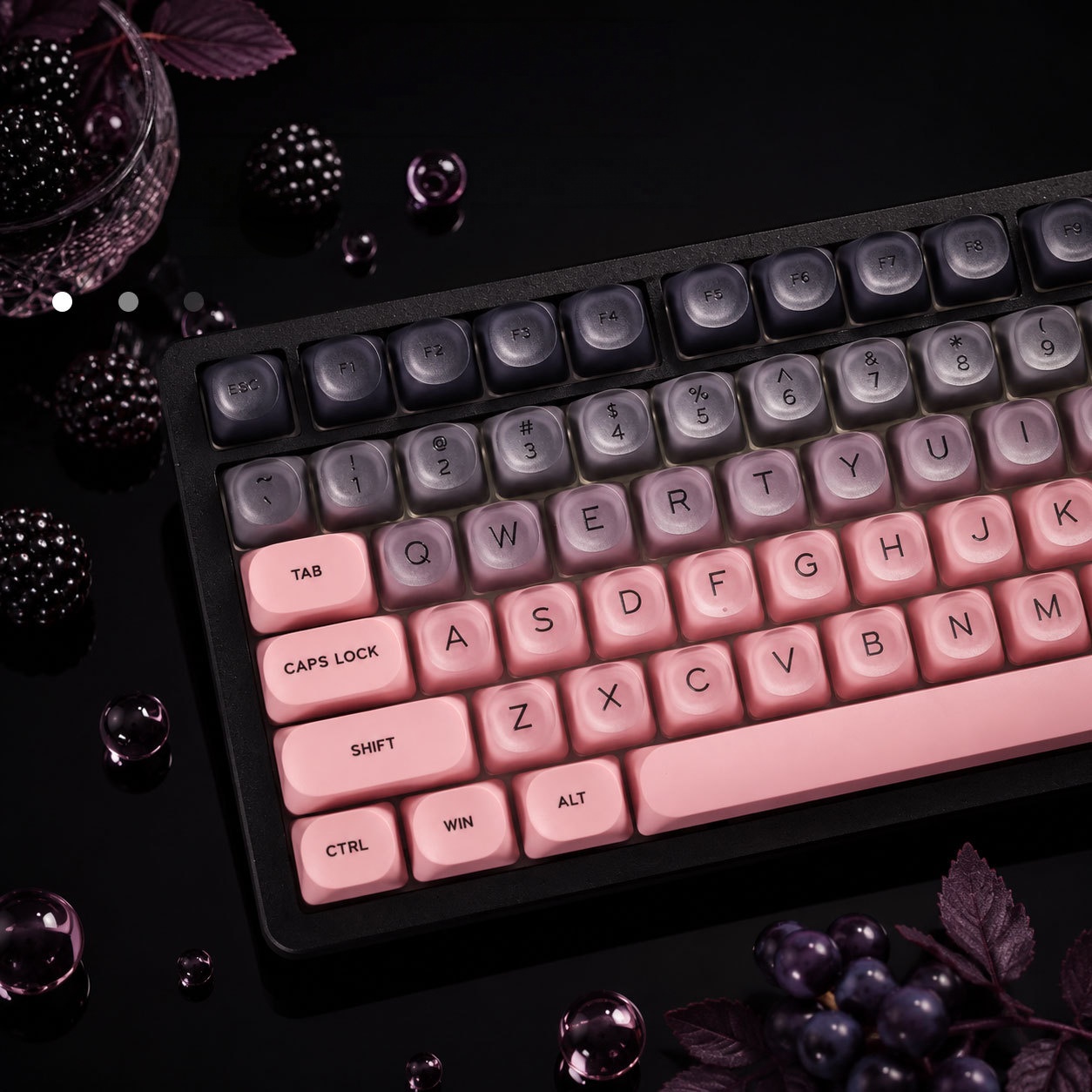 Black Pink Gradient Crystal Ke - đánh giá và giá Gaming Accessories Aesthetic