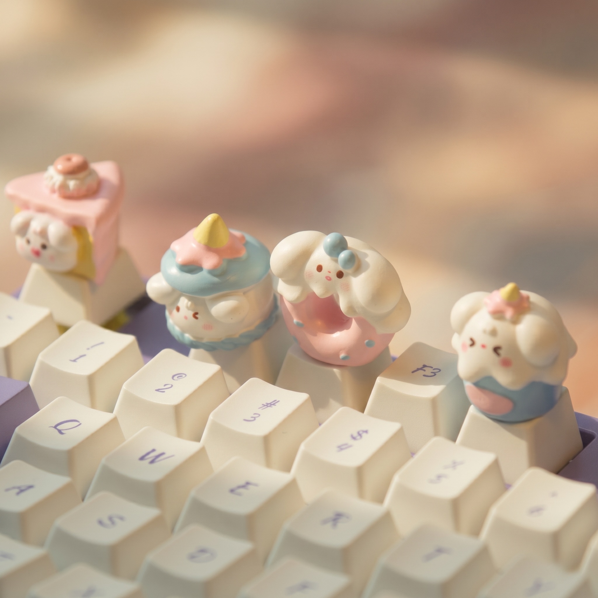 Cute Cake Keycaps Set INS Styl - đánh giá và giá Gaming Accessories Aesthetic