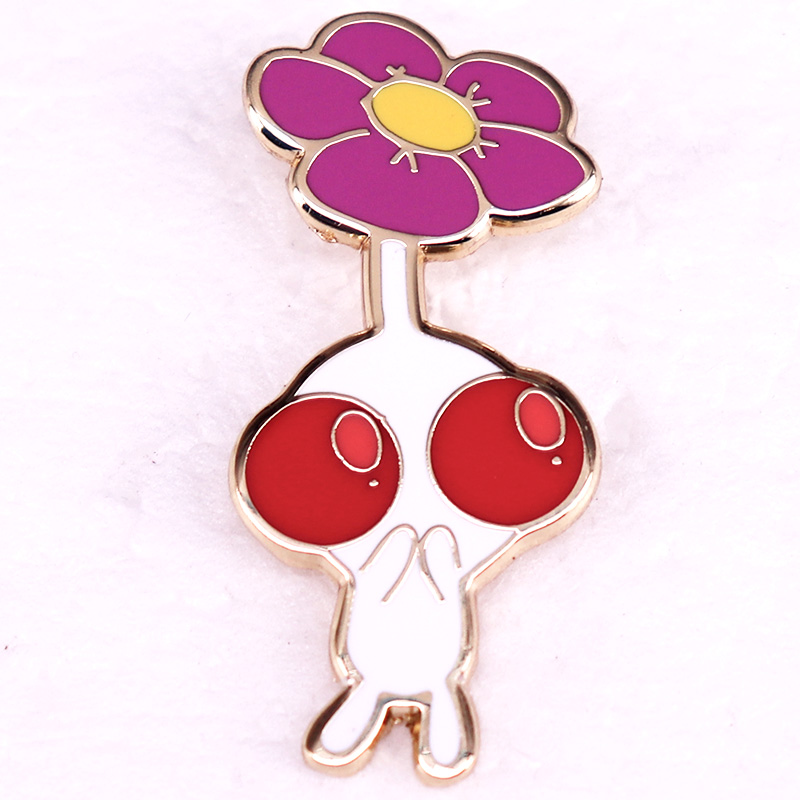 White Pikmmin Enamel Pin Cute  - đánh giá và giá Gaming Accessories For Room